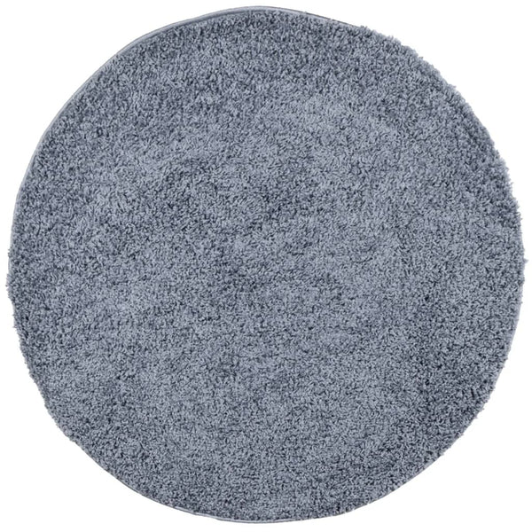 Blauer Shaggy Teppich Hochflor Ø 200cm