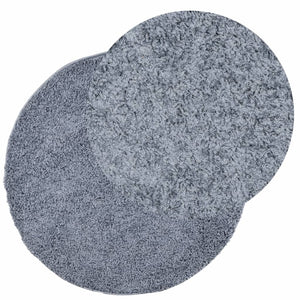 Blauer Shaggy Teppich Hochflor Ø 200cm