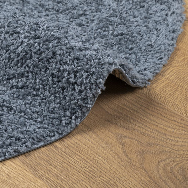 Blauer Shaggy Teppich Hochflor Ø 200cm