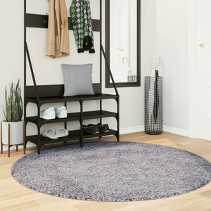 Blauer Shaggy Teppich Hochflor Ø 200cm