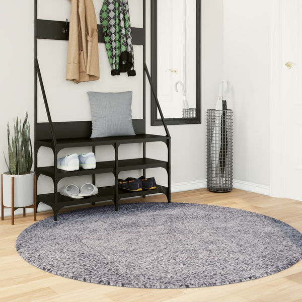 Blauer Shaggy Teppich Hochflor Ø 200cm