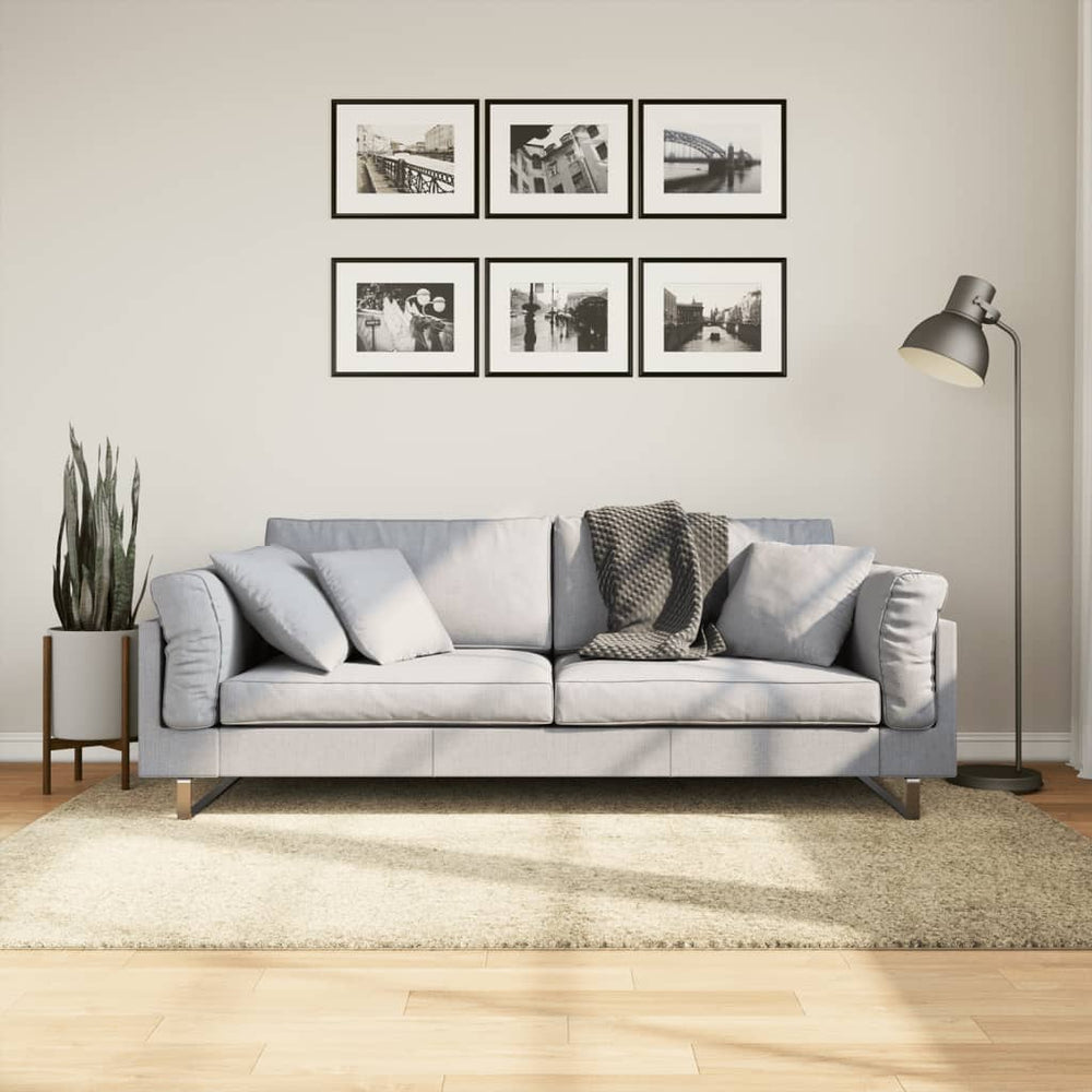 Goldener Shaggy Teppich 140x200 cm
