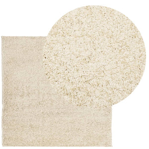 Goldener Shaggy Teppich 160x160 cm