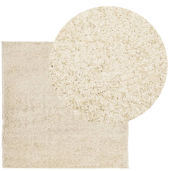 Goldener Shaggy Teppich 160x160 cm