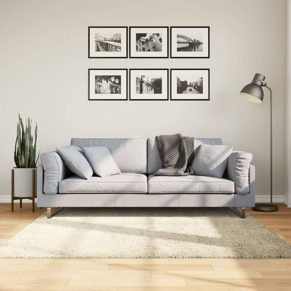 Goldener Shaggy Teppich 160x160 cm