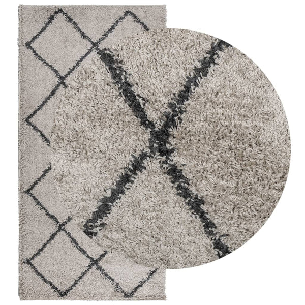 Shaggy Teppich Pamplona Beige & Anthrazit 100x200 cm