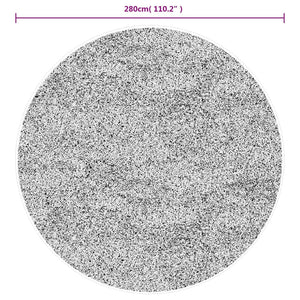 Runder Shaggy Teppich Beige Anthrazit Ø 280cm
