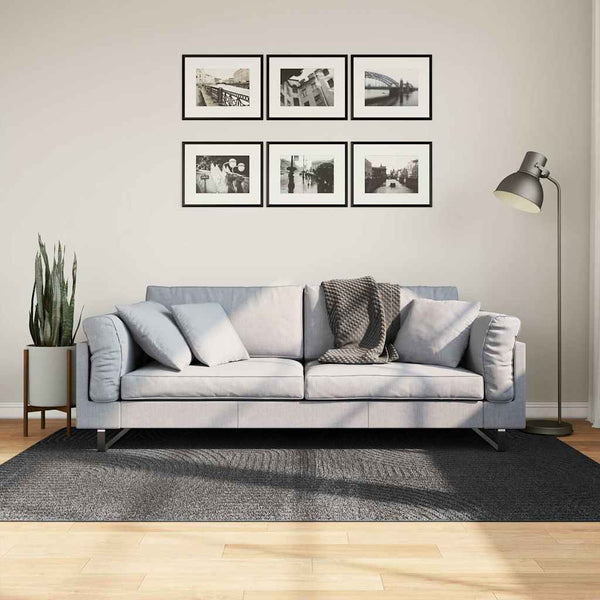 Anthrazit Teppich IZA Skandi-Stil 140x200 cm