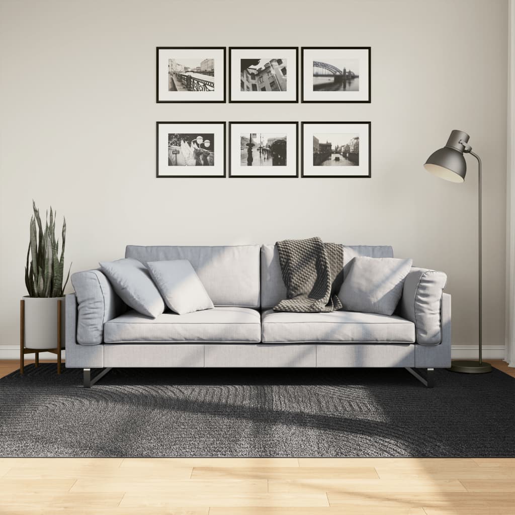 Anthrazit Teppich IZA, Skandi-Stil, 160x230 cm