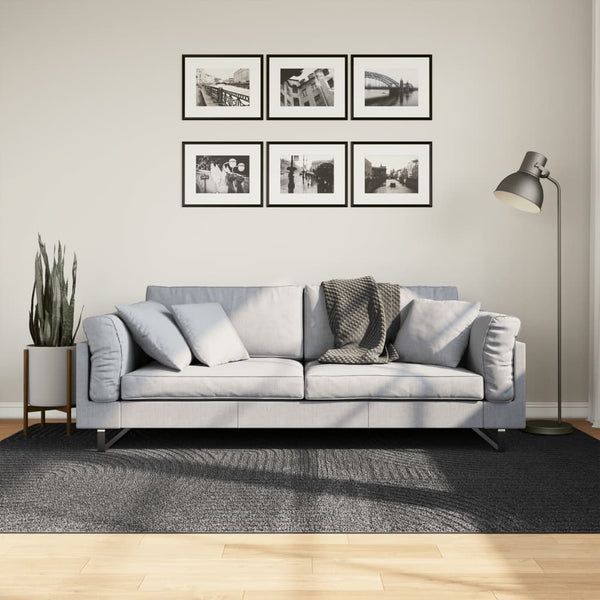 Anthrazit Teppich IZA, Skandi-Stil, 160x230 cm