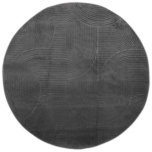 Anthrazit Teppich IZA Kurzflor Ø 100cm