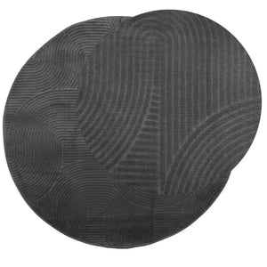 Anthrazit Teppich IZA Kurzflor Ø 100cm