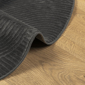 Anthrazit Teppich IZA Kurzflor Ø 100cm