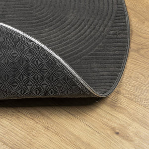 Anthrazit Teppich Kurzflor Skandi Ø 200cm