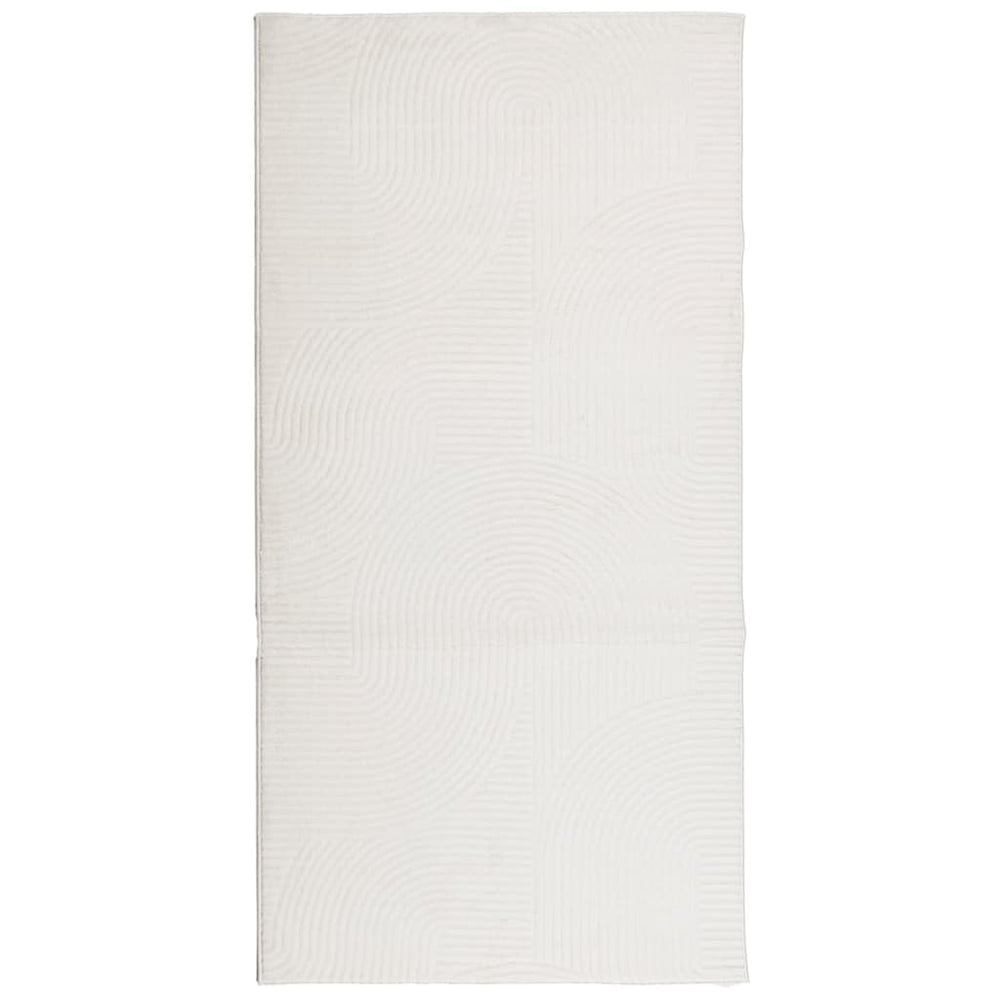 Creme Teppich Kurzflor 100x200 cm Skandi-Look