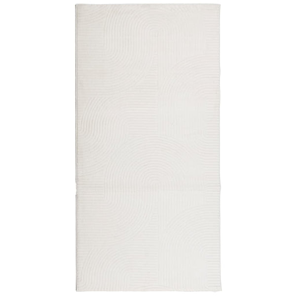 Creme Teppich Kurzflor 100x200 cm Skandi-Look