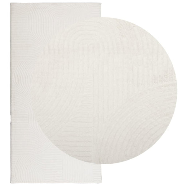 Creme Teppich Kurzflor 100x200 cm Skandi-Look
