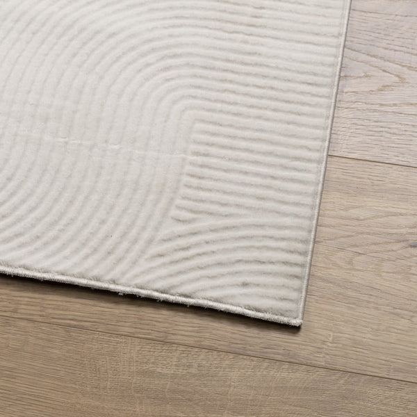 Creme Teppich Kurzflor 100x200 cm Skandi-Look