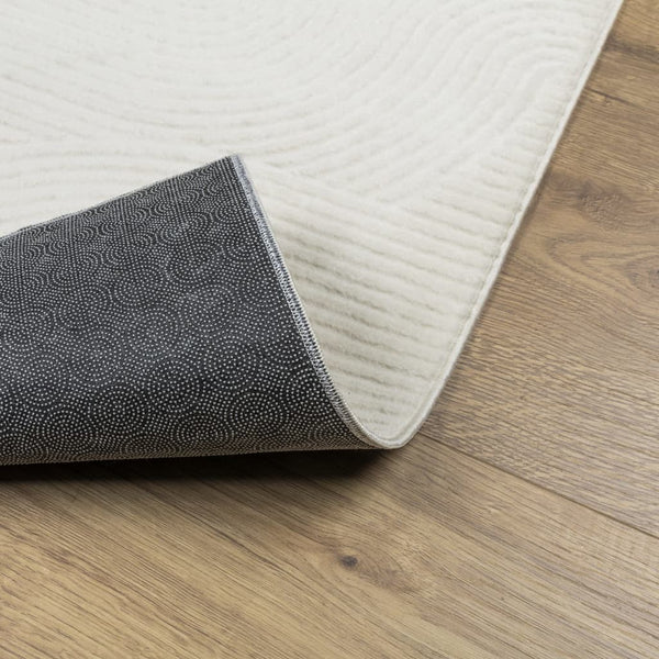 Creme Teppich Kurzflor 100x200 cm Skandi-Look