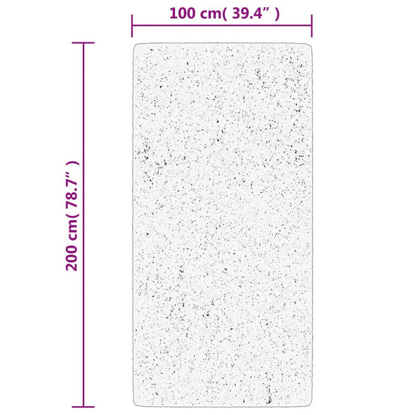 Creme Teppich Kurzflor 100x200 cm Skandi-Look