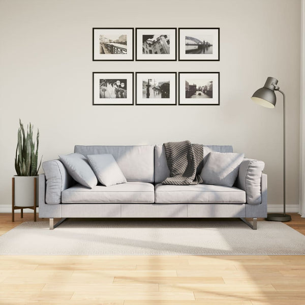 Creme Teppich Kurzflor 100x200 cm Skandi-Look
