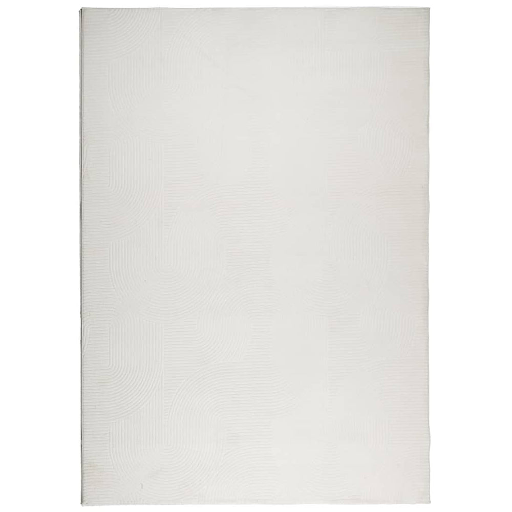Creme Teppich Kurzflor Skandinavisch 120x170 cm
