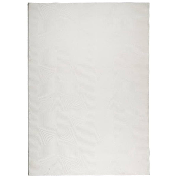 Creme Teppich Kurzflor Skandinavisch 120x170 cm