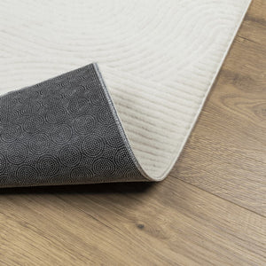 Creme Teppich Kurzflor Skandinavisch 120x170 cm
