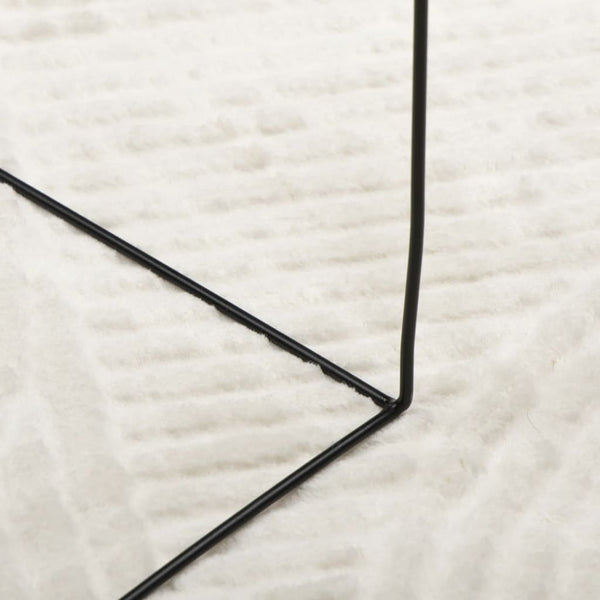 Creme Teppich Kurzflor Skandinavisch 120x170 cm