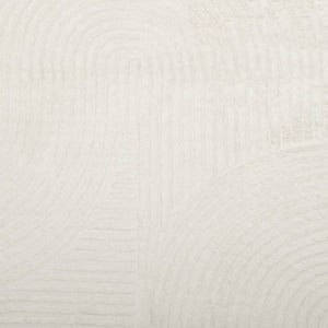 Creme Teppich Kurzflor Ø 100cm
