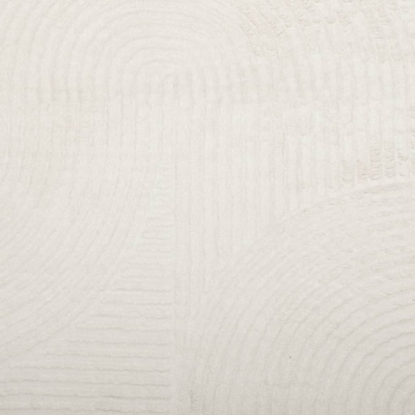 Creme Teppich Kurzflor Ø 100cm