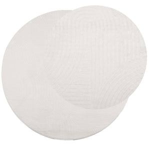 Creme Teppich IZA, Kurzflor, Ø 120cm