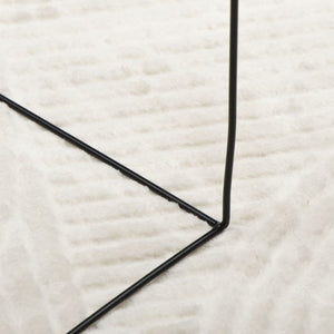 Creme Teppich IZA, Kurzflor, Ø 120cm