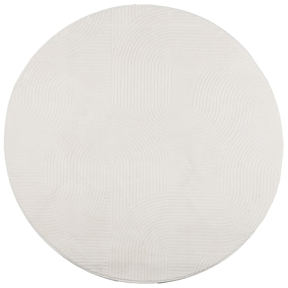 Creme Teppich IZA, Ø 200 cm