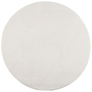 Creme Teppich IZA, Ø 200 cm
