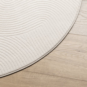 Creme Teppich IZA, Ø 200 cm