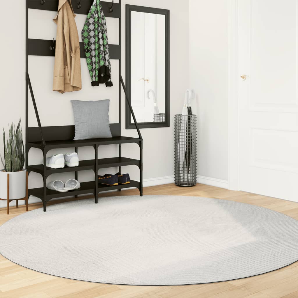Creme Teppich IZA, Ø 200 cm