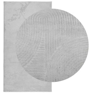 Grauer Kurzflor-Teppich IZA, 80x150 cm