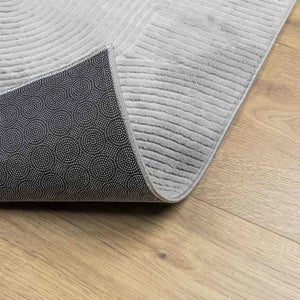 Grauer Kurzflor-Teppich IZA, 80x150 cm