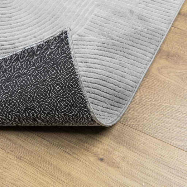 Grauer Kurzflor-Teppich IZA, 80x150 cm