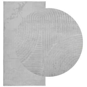 Grauer Kurzflor Teppich 100x200 cm