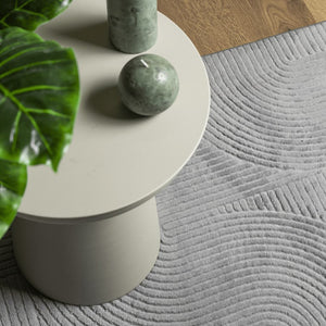 Grauer Kurzflor Teppich 100x200 cm