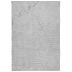 Grauer Kurzflor Teppich im Skandi-Look 120x170 cm