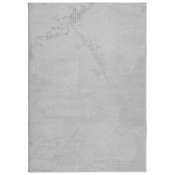 Grauer Kurzflor Teppich im Skandi-Look 120x170 cm