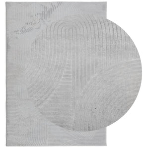 Grauer Kurzflor Teppich im Skandi-Look 120x170 cm