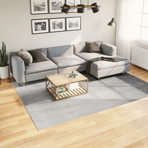 Grauer Kurzflor Teppich 200x280 cm