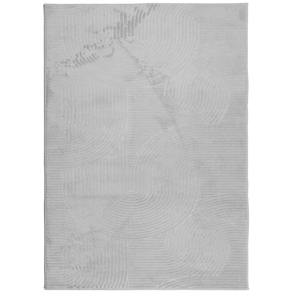 Grauer Kurzflor Teppich im Skandi-Look 240x340 cm