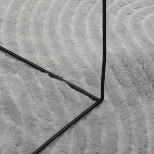 Grauer Kurzflor Teppich im Skandi-Look 240x340 cm
