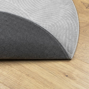 Grauer Kurzflor Teppich IZA, Ø 100 cm