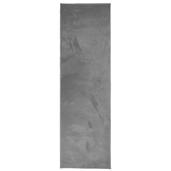 Anthrazit Teppich OVIEDO Kurzflor 80x250 cm